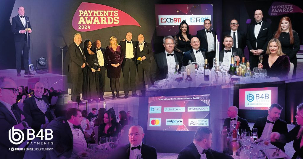 B4B Payments Wins the International Payments Excellence Award at the Payments Awards 2024